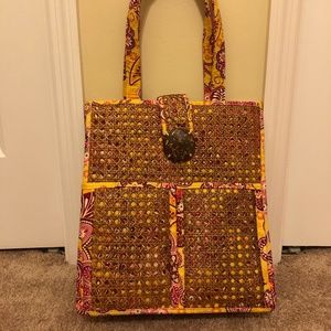 Vera Bradley- Bali Gold Tiki Tote